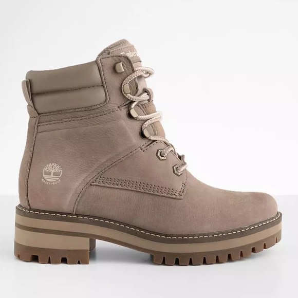 Timberland Courmayeur Valley Leather Boots Women's Tan Ankle Taupe